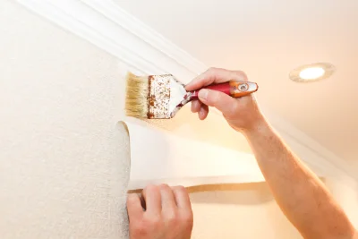 Pose de papier peint à Ry — revêtements muraux et toiles de verre